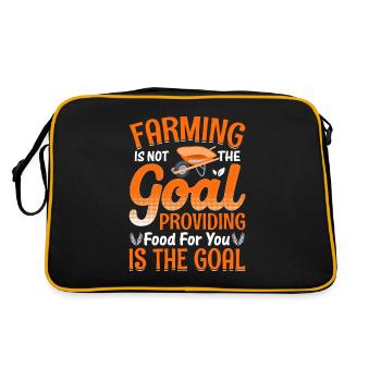 Farmer Tractor Farming Quota for Farmers - Retro Bag - black/gold - Back