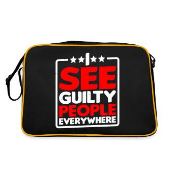 I See Guilty People Everywhere - Retro Bag - black/gold - Back
