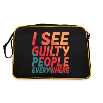 I See Guilty People Everywhere 2 - Retro Bag - black/gold - Back