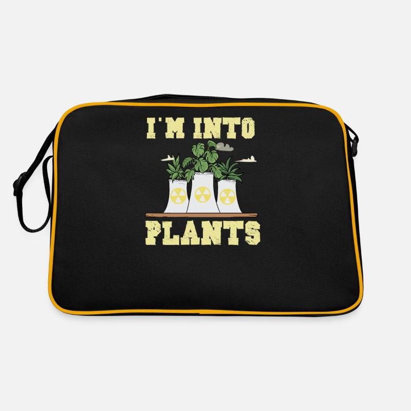 Atomkraftwerk Nuklear Energie Erneuerbare Energie Retro Tasche