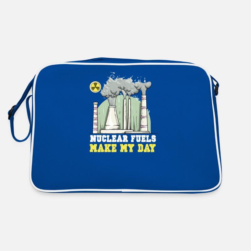 Atomkraftwerk Nuklear Energie Erneuerbare Energie Retro Tasche