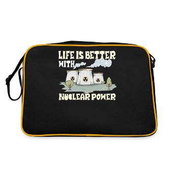 Nuclear power plant Nuclear energy Renewable energy - Retro Bag - black/gold - Back