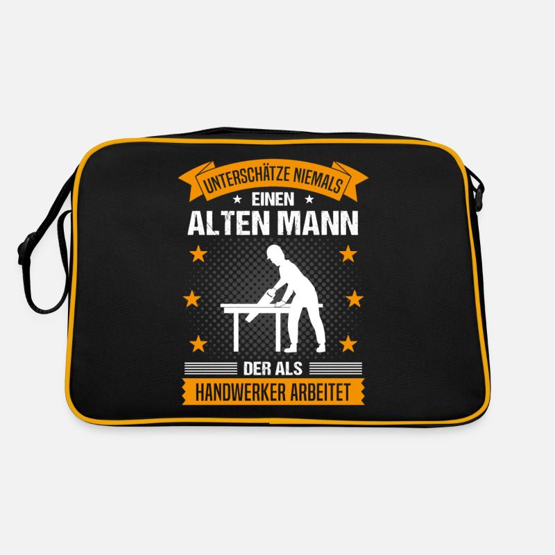 Handwerker Alter Mann Spruch Herren Geschenk Retro Tasche