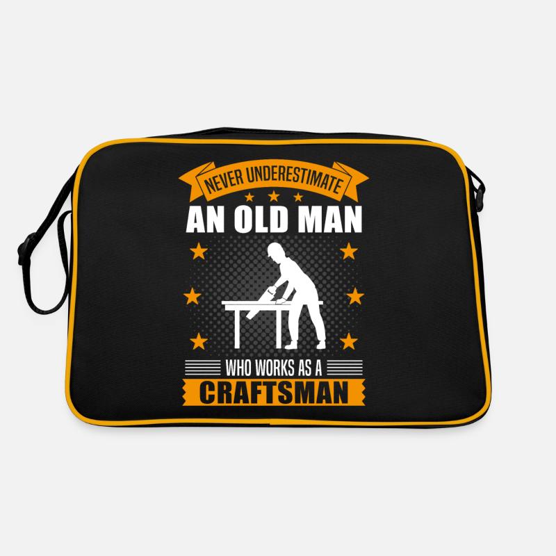 Handwerker Alter Mann Spruch Herren Geschenk Retro Tasche