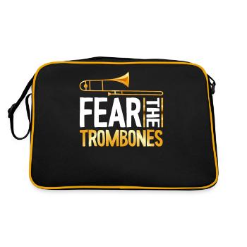 Fear The Trombones Trompete Trumpet Music Band - Sac Retro - noir/or - Dos