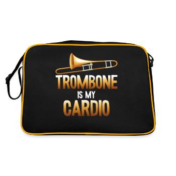 Trombone est mon groupe de musique de trompette cardio trompette - Sac Retro - noir/or - Dos