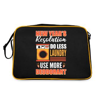 New Year's Resolution New Year's Day New Years - Retro Bag - black/gold - Back