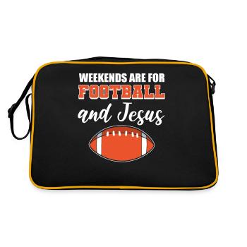 Weekends Are For Football and Jesus American - Retro Bag - black/gold - Back