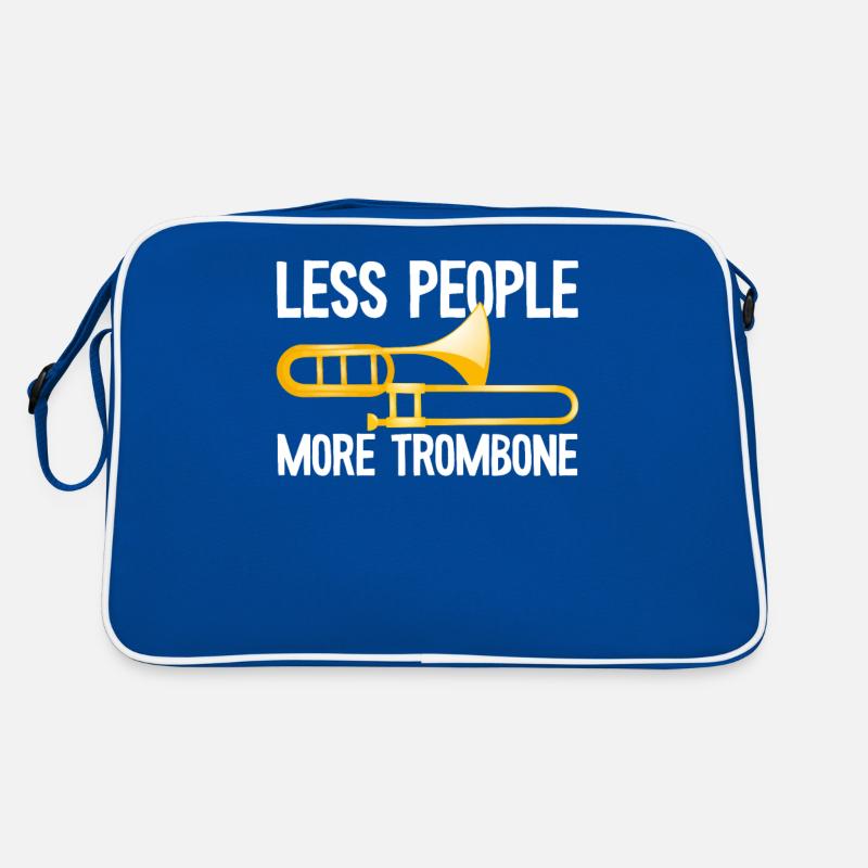 Moins de gens Plus Trombone Citation Trompette Sac Retro