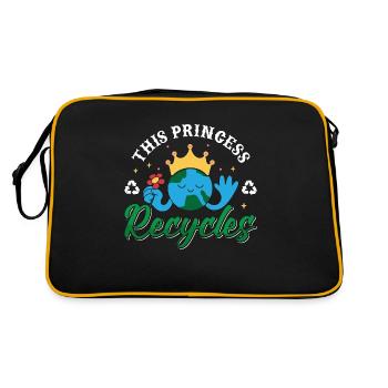 Recycler cette princesse recycle Go Green Recycler - Sac Retro - noir/or - Dos