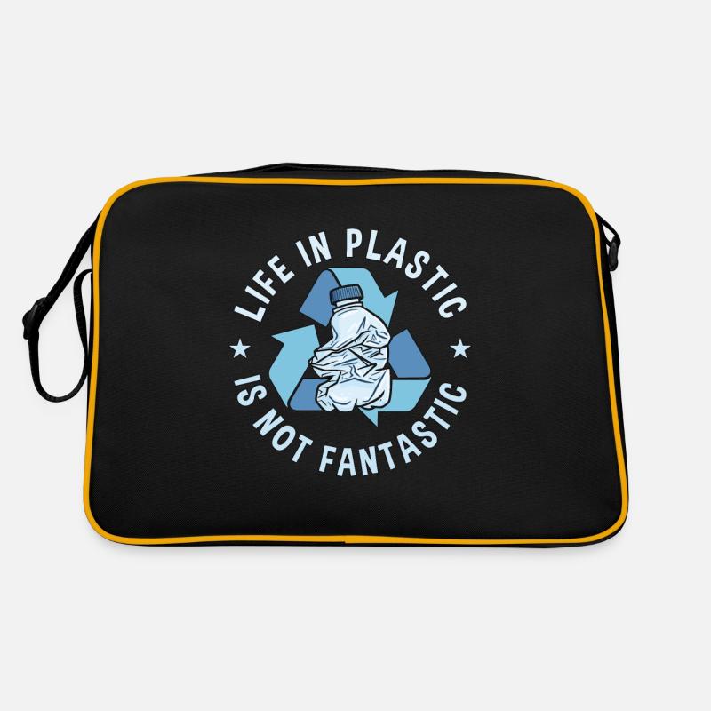Recycling Life In Plastic Is Recycle Bin Recycler Retro Tasche