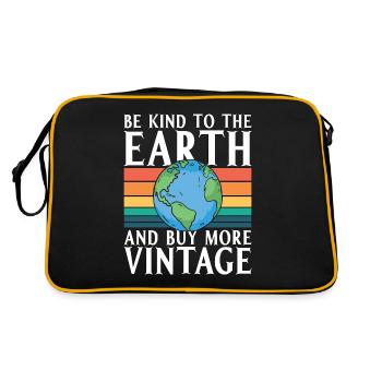 Recyclage Soyez gentil avec le recycleur rétro Go Green - Sac Retro - noir/or - Dos