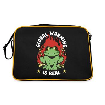 Le réchauffement climatique est un véritable activisme écologiste - Sac Retro - noir/or - Dos