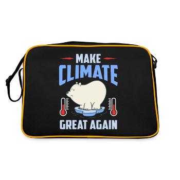 Le réchauffement climatique rend le climat à nouveau grand Sensibilisation - Sac Retro - noir/or - Dos