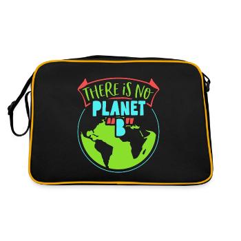 Réchauffement climatique Il n’y a pas de planète B environnementale - Sac Retro - noir/or - Dos