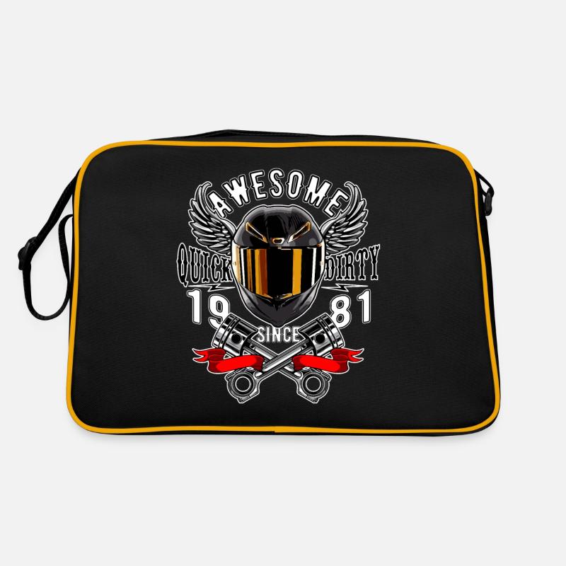 Awesome since 1981, biker's birthday Retro Bag