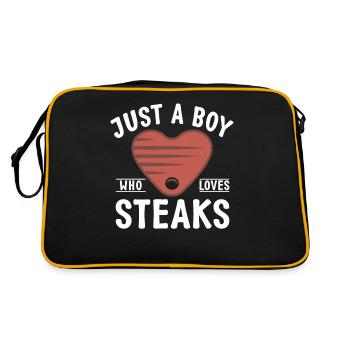 Steak Lover Steak Cadeau - Sac Retro - noir/or - Dos