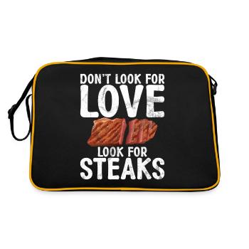 Steak Lover Steak Cadeau - Sac Retro - noir/or - Dos