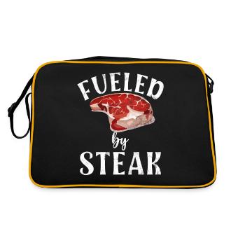 Cadeau de steak amateur de steak - Sac Retro - noir/or - Dos