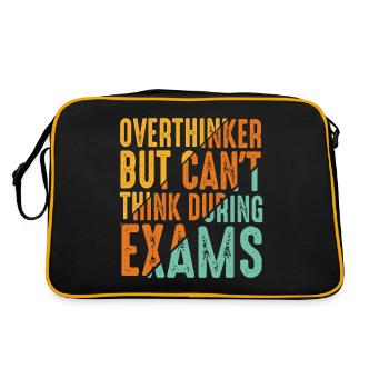 Penseur excessif mais ne peut pas penser pendant les examens 2 - Sac Retro - noir/or - Dos