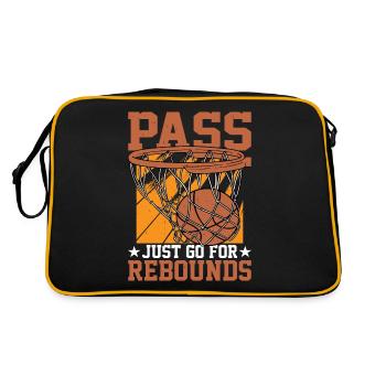Pass, Just Go For Rebounds - Retro Bag - black/gold - Back