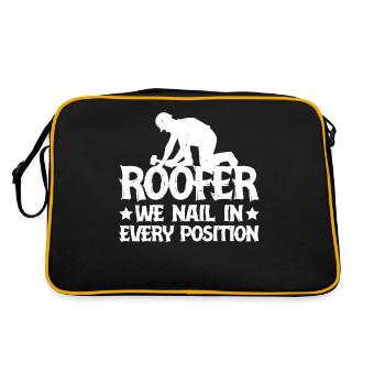 Roofer We Nail In Every Position 3 - Retro Tasche - Schwarz/Gold - Hinten