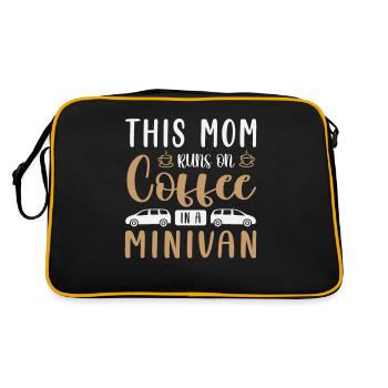 Antriebe Minivan Moms Super Mom Minivan Lifestyle - Retro Tasche - Schwarz/Gold - Hinten