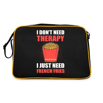 I Don't Need Therapy. I Just Need French Fries - Retro Bag - black/gold - Back