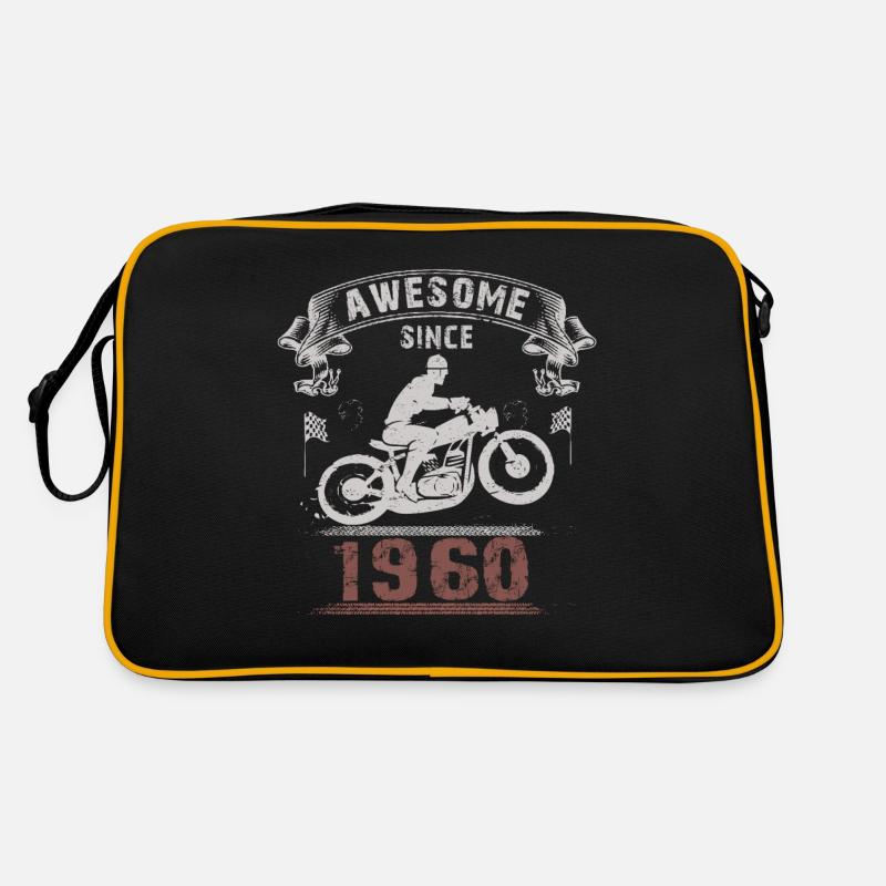 Awesome since 1960, Biker 63. Geburtstag Retro Tasche