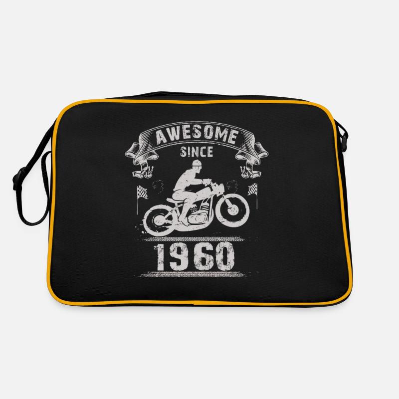 Awesome since 1960, Biker 63. Geburtstag Retro Tasche