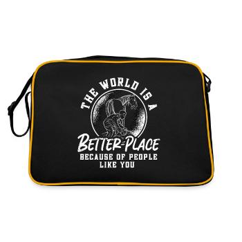 Farrier The World Is A Better Metalworker Farriers - Retro Bag - black/gold - Back