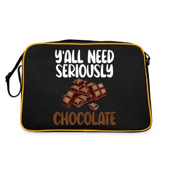 Cadeaux pour amateurs de chocolat - Sac Retro - noir/or - Dos
