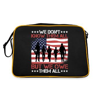 Nous ne les connaissons pas tous, mais nous leur devons tous - Sac Retro - noir/or - Dos