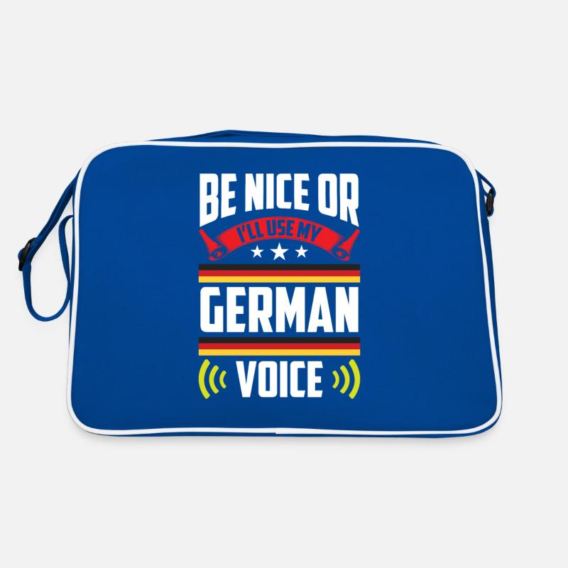 Sois gentil ou j’utilise ma voix allemande Sac Retro