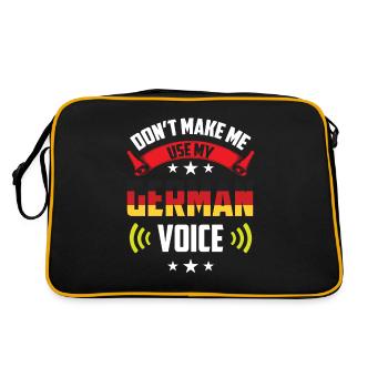 Ne forcez pas ma voix allemande allemande - Sac Retro - noir/or - Dos