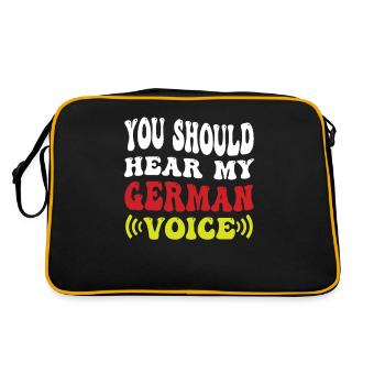 Vous devriez entendre ma voix allemande allemande - Sac Retro - noir/or - Dos