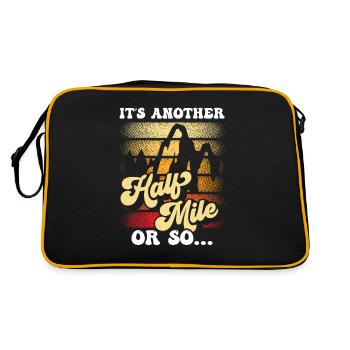 Es Ist Noch Eine Halbe Meile Oder So Wanderung - Retro Tasche - Schwarz/Gold - Hinten