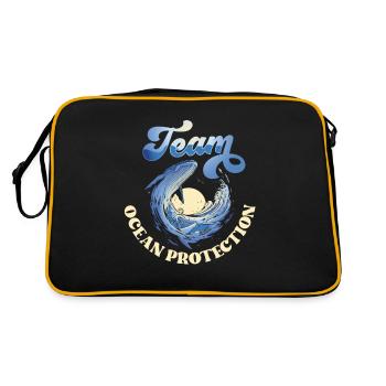 Equipe Marine Protection Océan Mer - Sac Retro - noir/or - Dos
