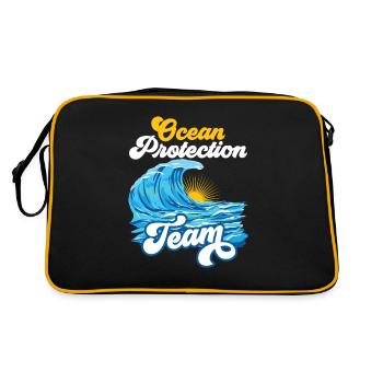 Equipe Marine Protection Mer Océan Voir - Sac Retro - noir/or - Dos
