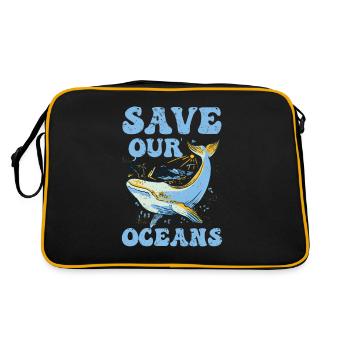 Sauvons nos océans Mer Ocean Protection Lac - Sac Retro - noir/or - Dos