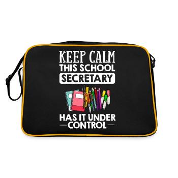 Secrétaire d’école Secrétariat de l’école Bureau du personnel - Sac Retro - noir/or - Dos