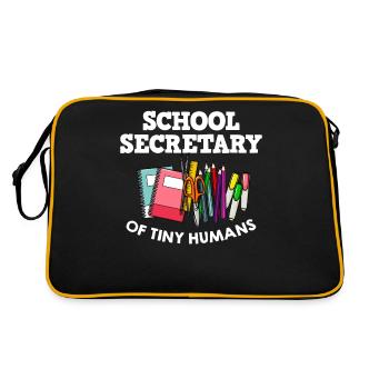 Secrétaire d’école Secrétariat de l’école Bureau du personnel - Sac Retro - noir/or - Dos