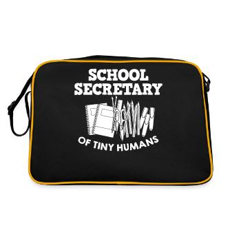 Secrétaire d’école Secrétariat de l’école Bureau du personnel - Sac Retro - noir/or - Dos