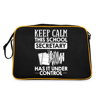Secrétaire d’école Secrétariat de l’école Bureau du personnel - Sac Retro - noir/or - Dos