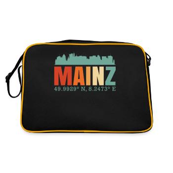 Mainz Skyline - Retro Bag - black/gold - Back