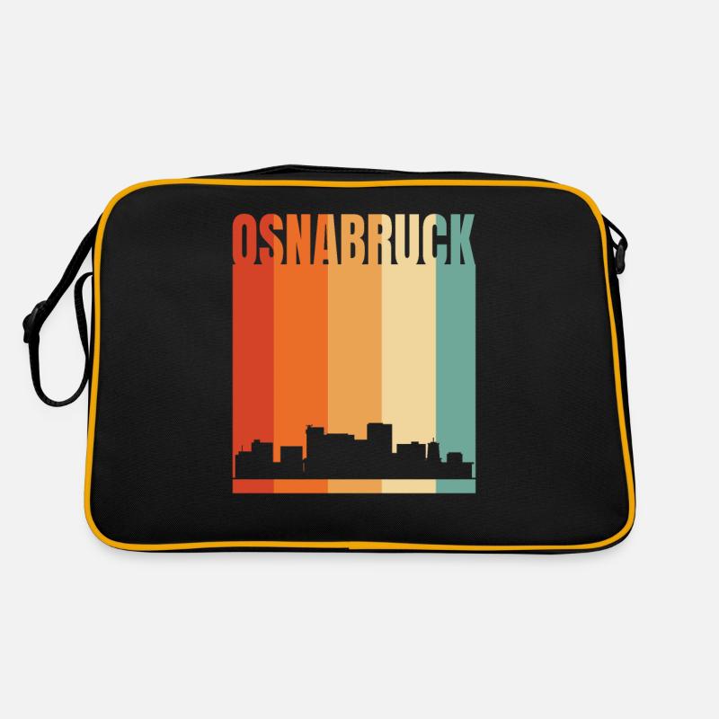 Osnabrück Skyline - Retro Tasche - Schwarz/Gold