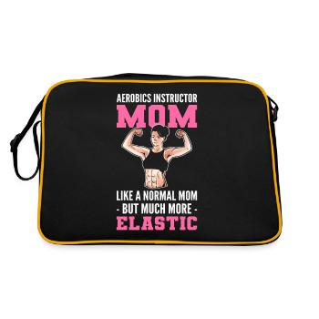 Aerobics Instructor Mom. Fitness Coach - Retro Bag - black/gold - Back