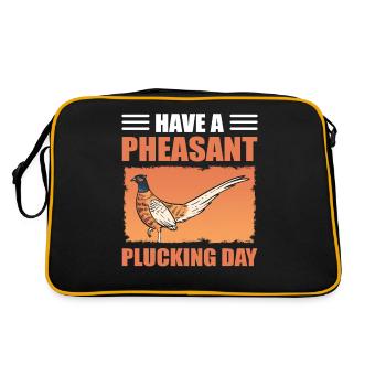 Avoir un jour de cueillette de faisan Chasse aux oiseaux - Sac Retro - noir/or - Dos