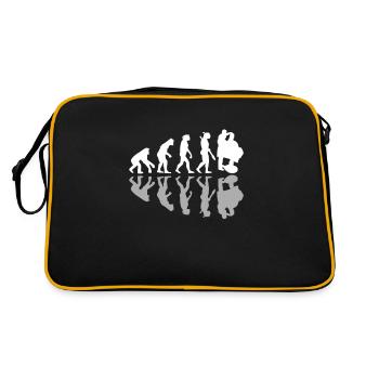 Évolution humaine Barbier Coiffeur Salon de coiffure - Sac Retro - noir/or - Dos