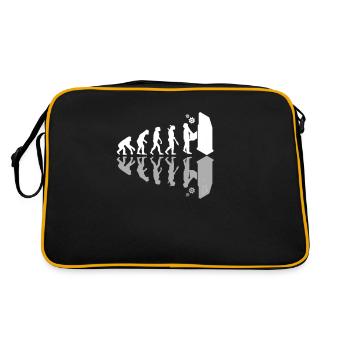 CNC Machine Operator Human Evolution Machinist - Retro Bag - black/gold - Back